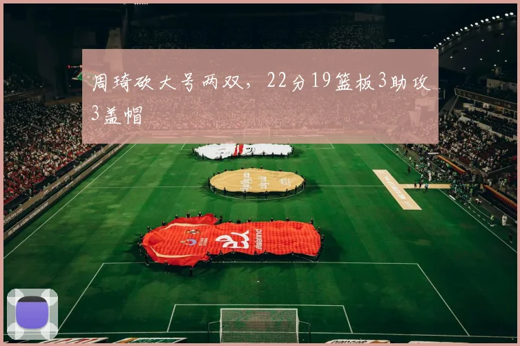 周琦砍大号两双，22分19篮板3助攻3盖帽
